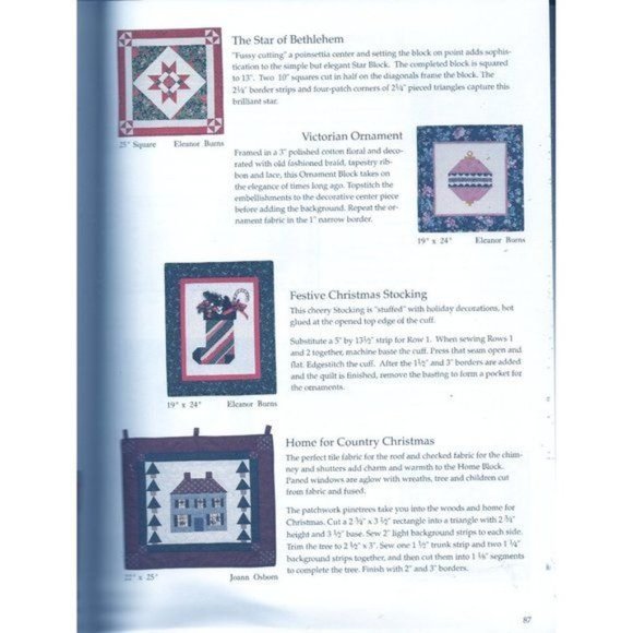 Christmas Traditions Quilt Block Party Series 4 Quilt in a Day Paperback 1992 - Picture 5 of 7
